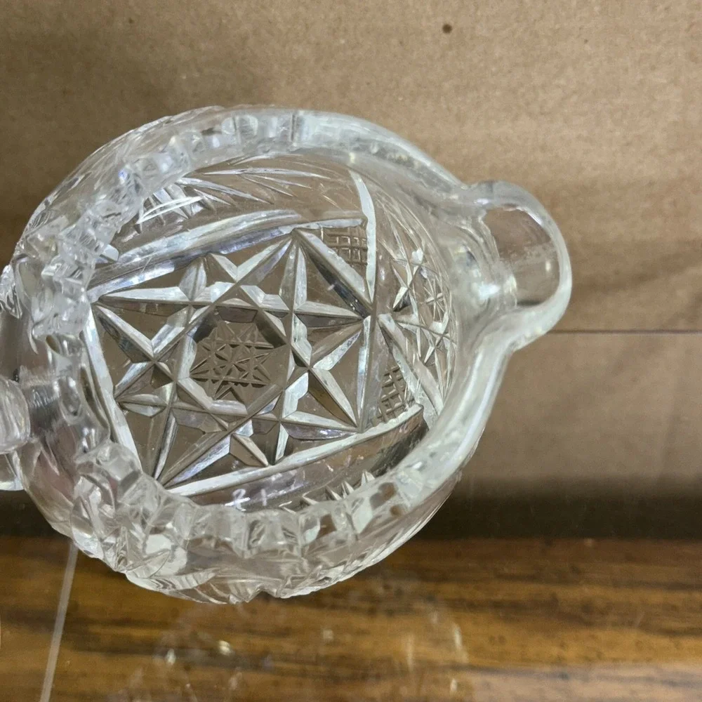 Antique American‎ Brilliant Glass Creamer & Sugar ABP EAPG